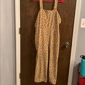 Yellow Flower Print Jumpsuit